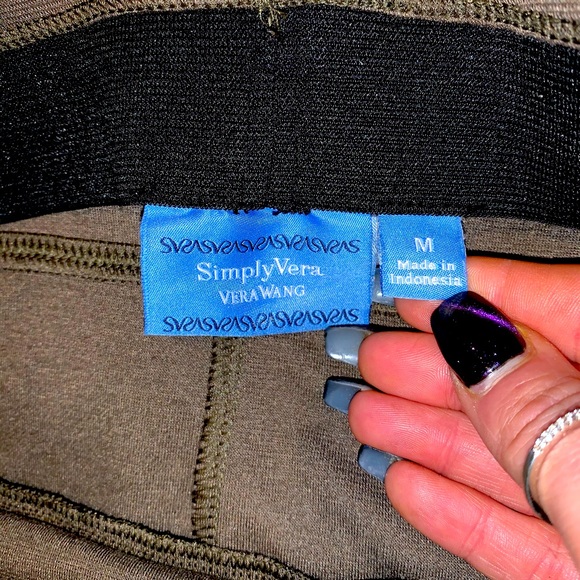 Simply Vera by Vera Wang Olive High Low Skirt Sz M - Picture 7 of 15